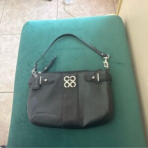 Coach Black Leather Shoulder bag wristlet